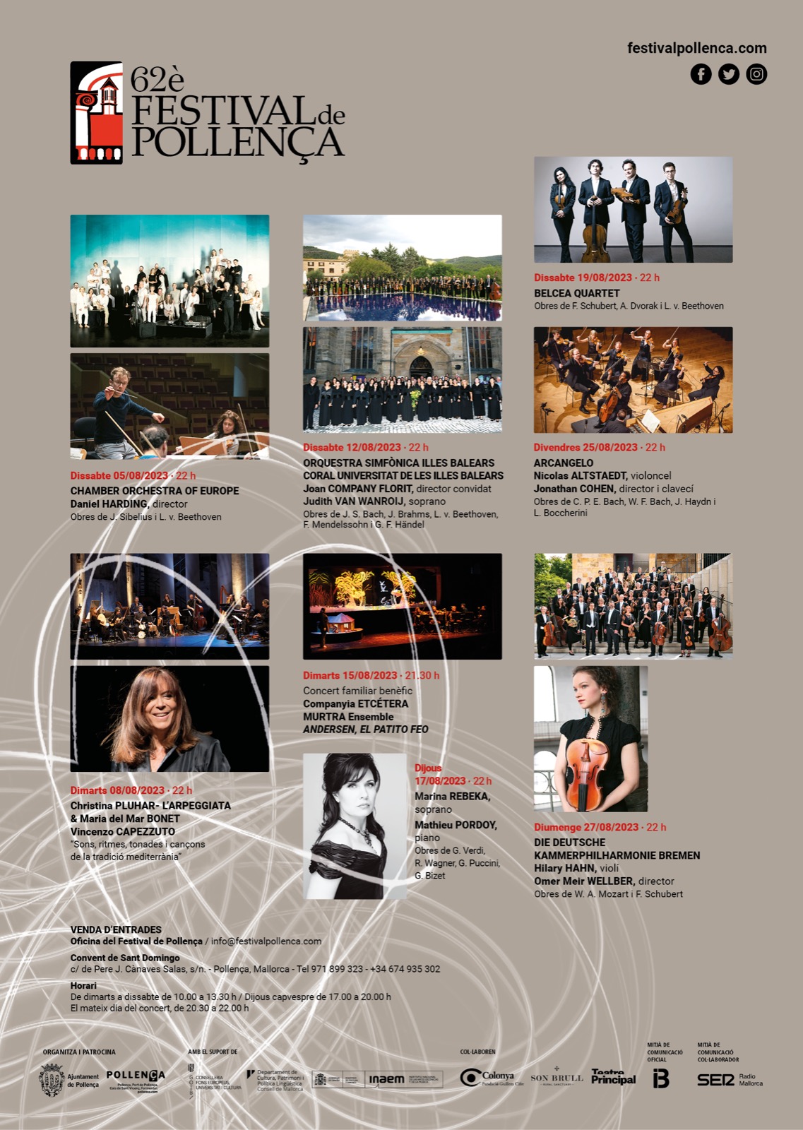 El Festival de Pollença programa la Chamber Orchestra of Europe per arrancar el programa