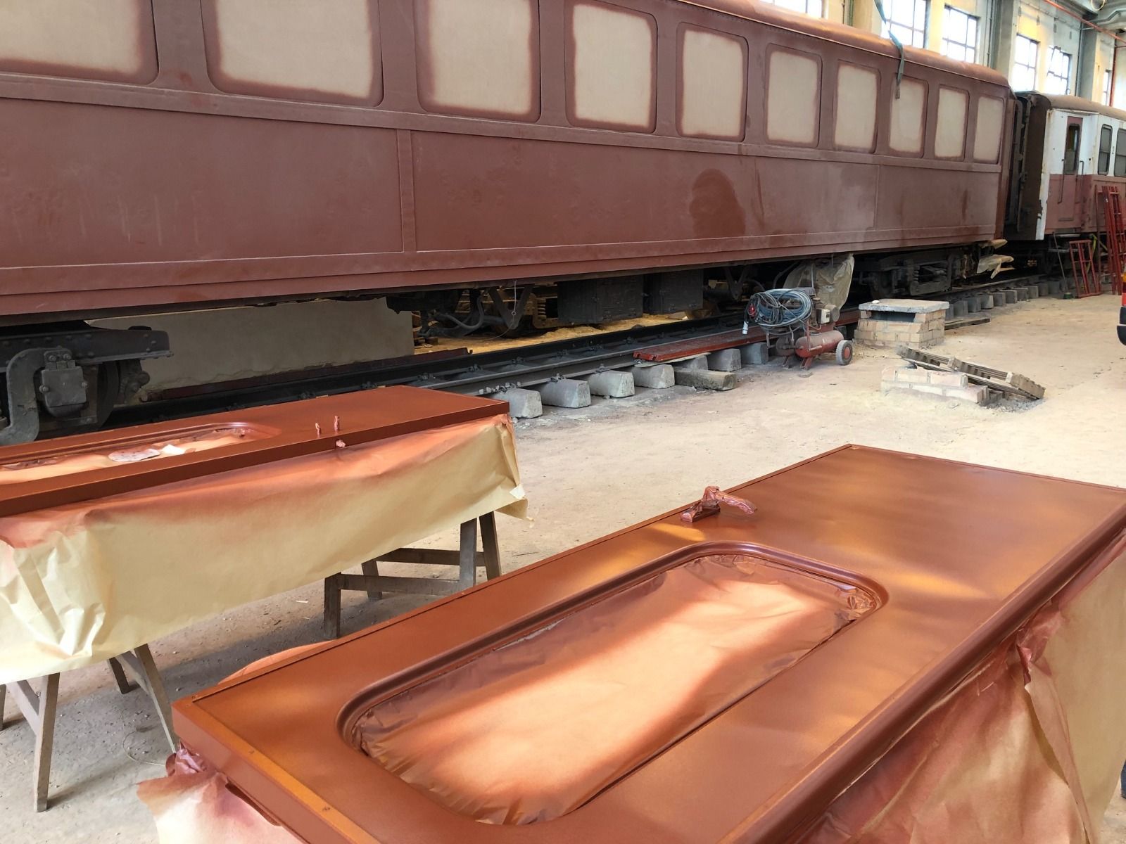 El Museu del Ferrocarril de Son Carrió restaura un cotxe de viatgers de 1931