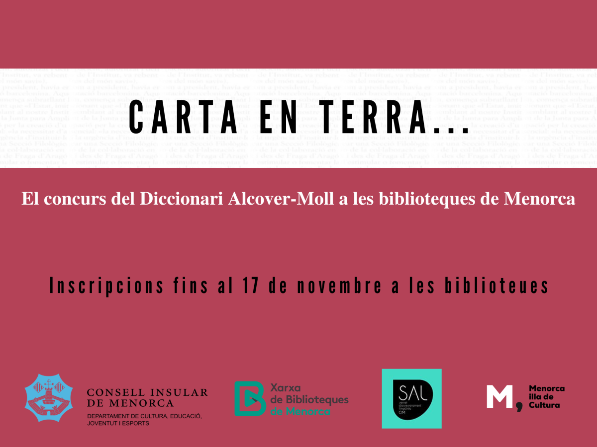 Torna el concurs ‘Carta en terra’ a les biblioteques de Menorca