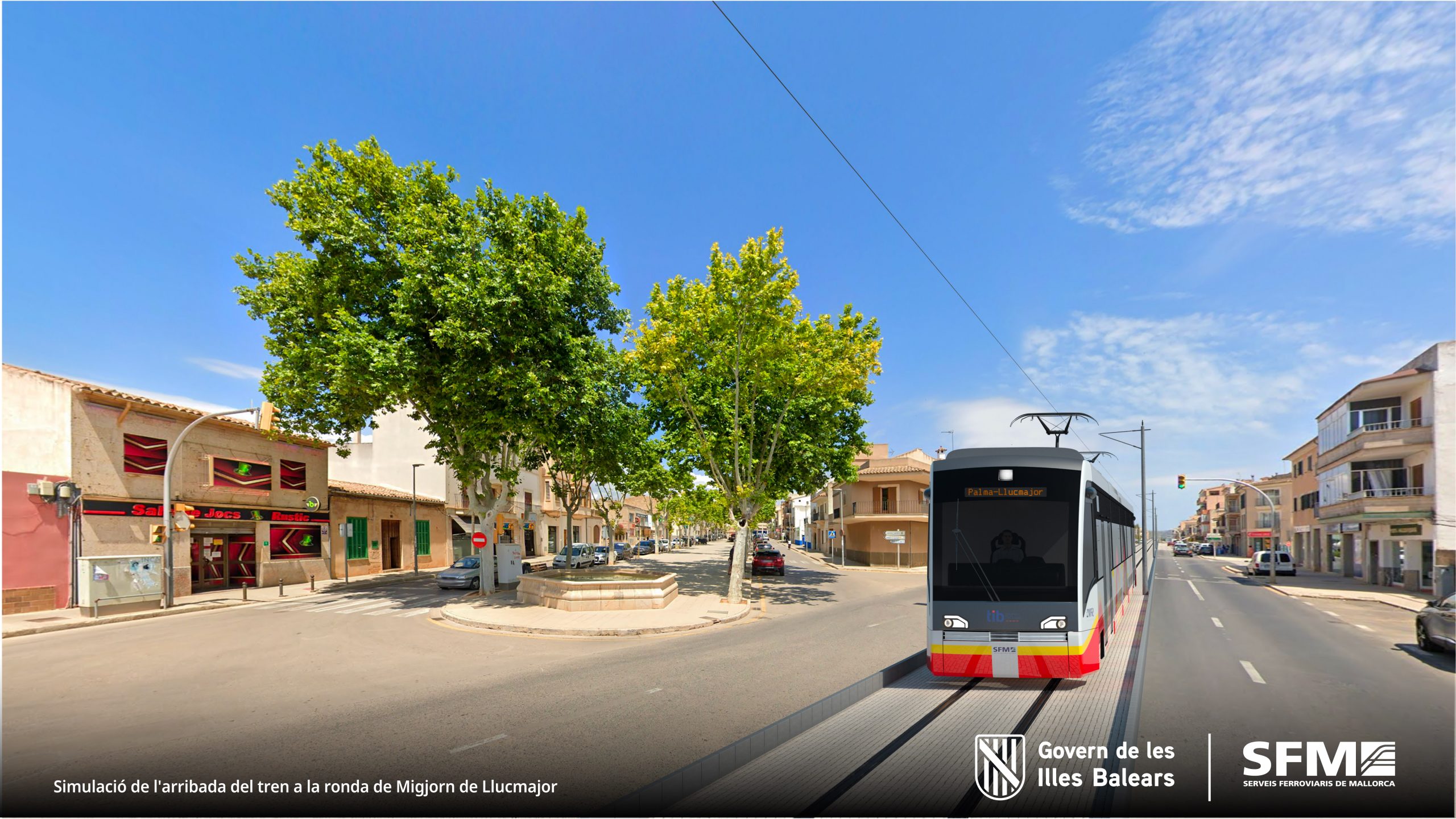 El nou tren unirà Palma i Llucmajor en 22 minuts i l'Aeroport en 11