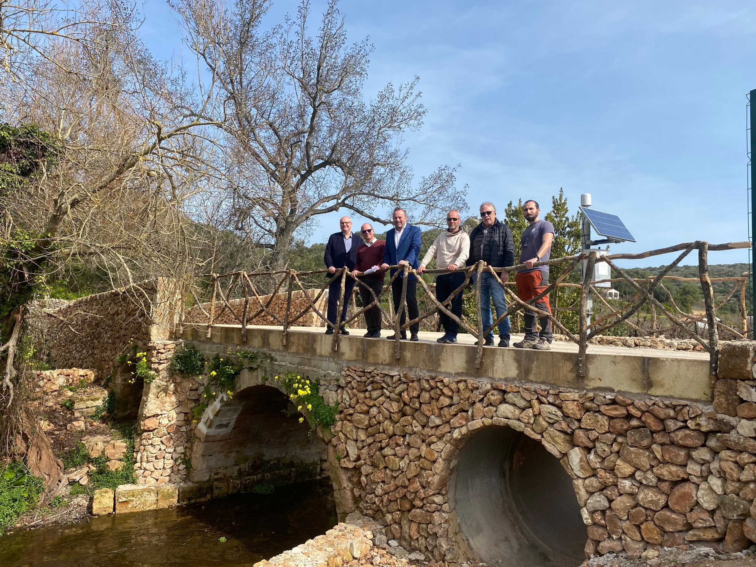 Finalitza la reconstrucció del pont del Camí dels Horts a Cala en Porter, destruït per la Dana
