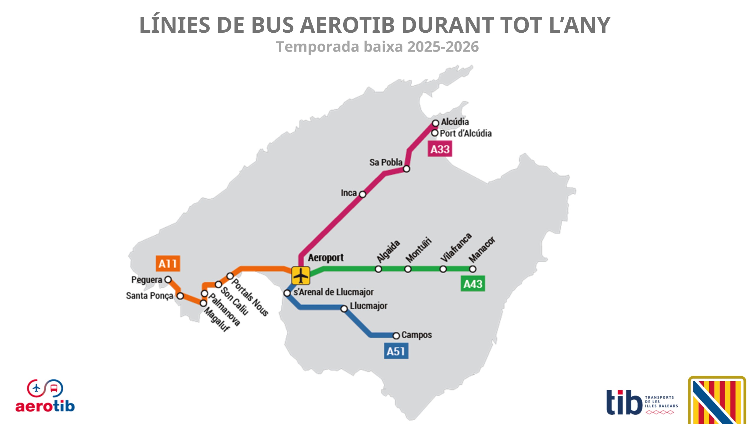 L'Aerotib, ara també en temporada baixa