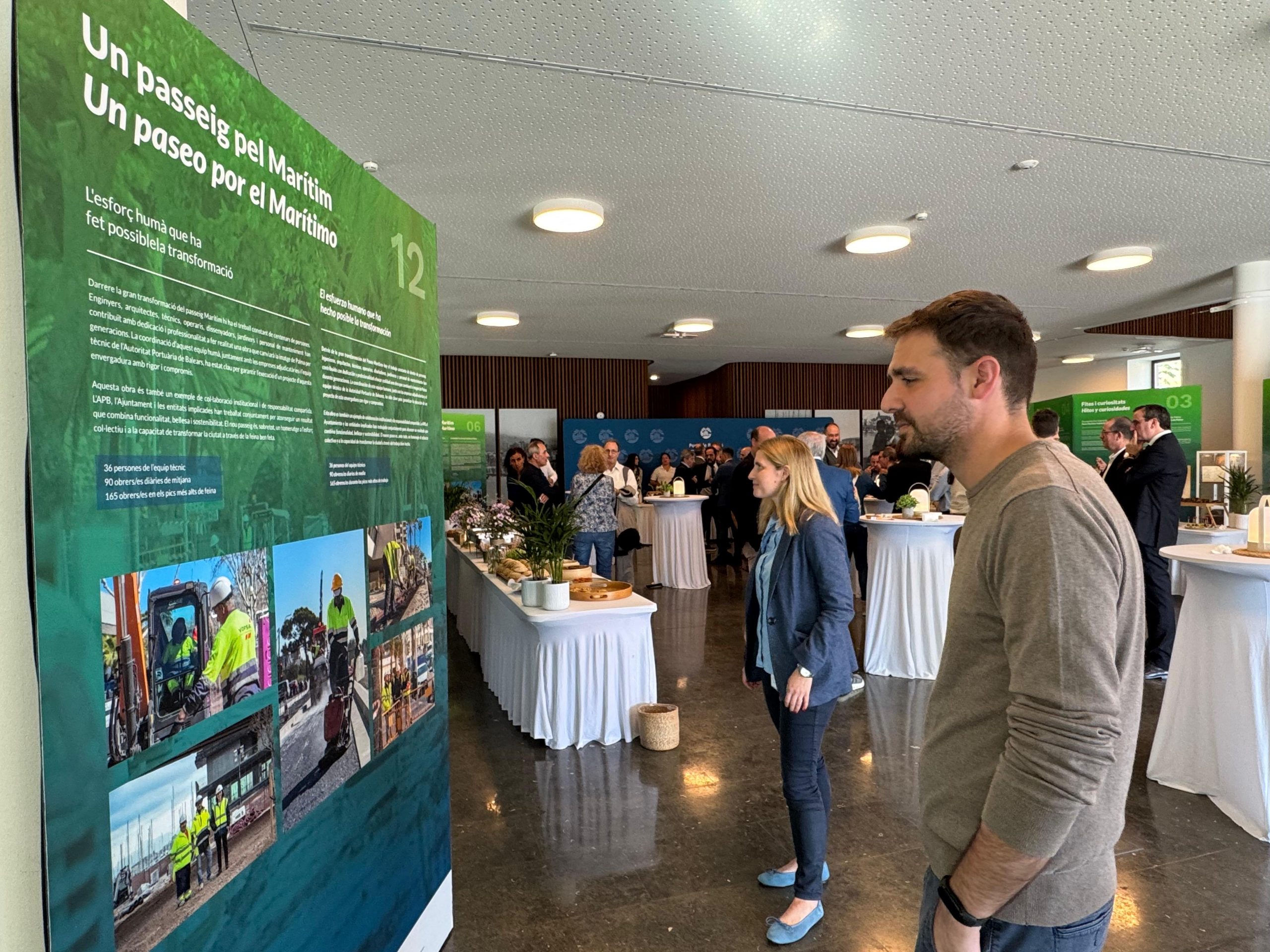 El nou passeig Marítim de Palma s’obri a la ciutadania amb més verd i una exposició explicativa