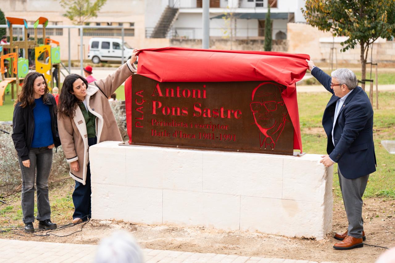 Inca dedica una plaça a l'antic batle i periodista Antoni Pons
