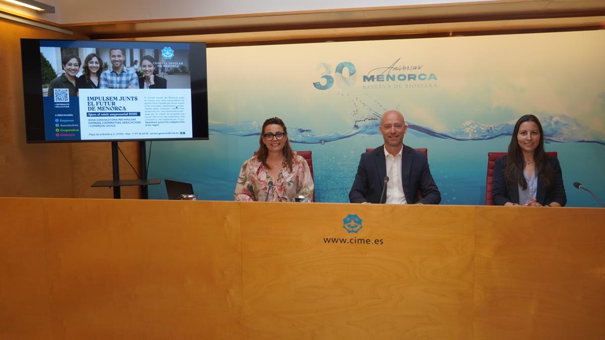 El Consell Insular injecta prop d'un milió d’euros al teixit productiu, cooperatiu i comercial de Menorca