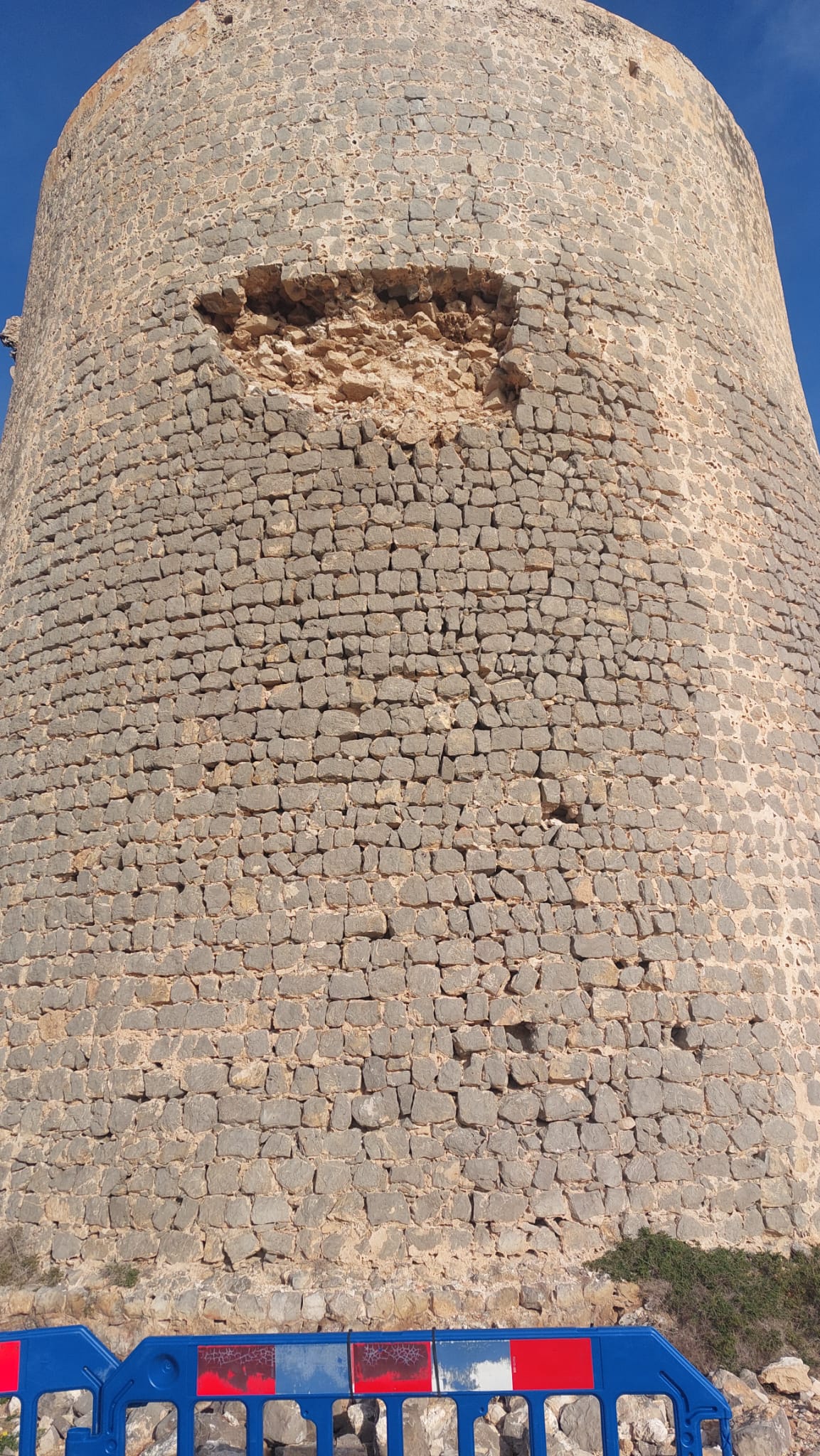 S’inicien les obres de reposició a la Torre de ses Portes, afectada per la pluja