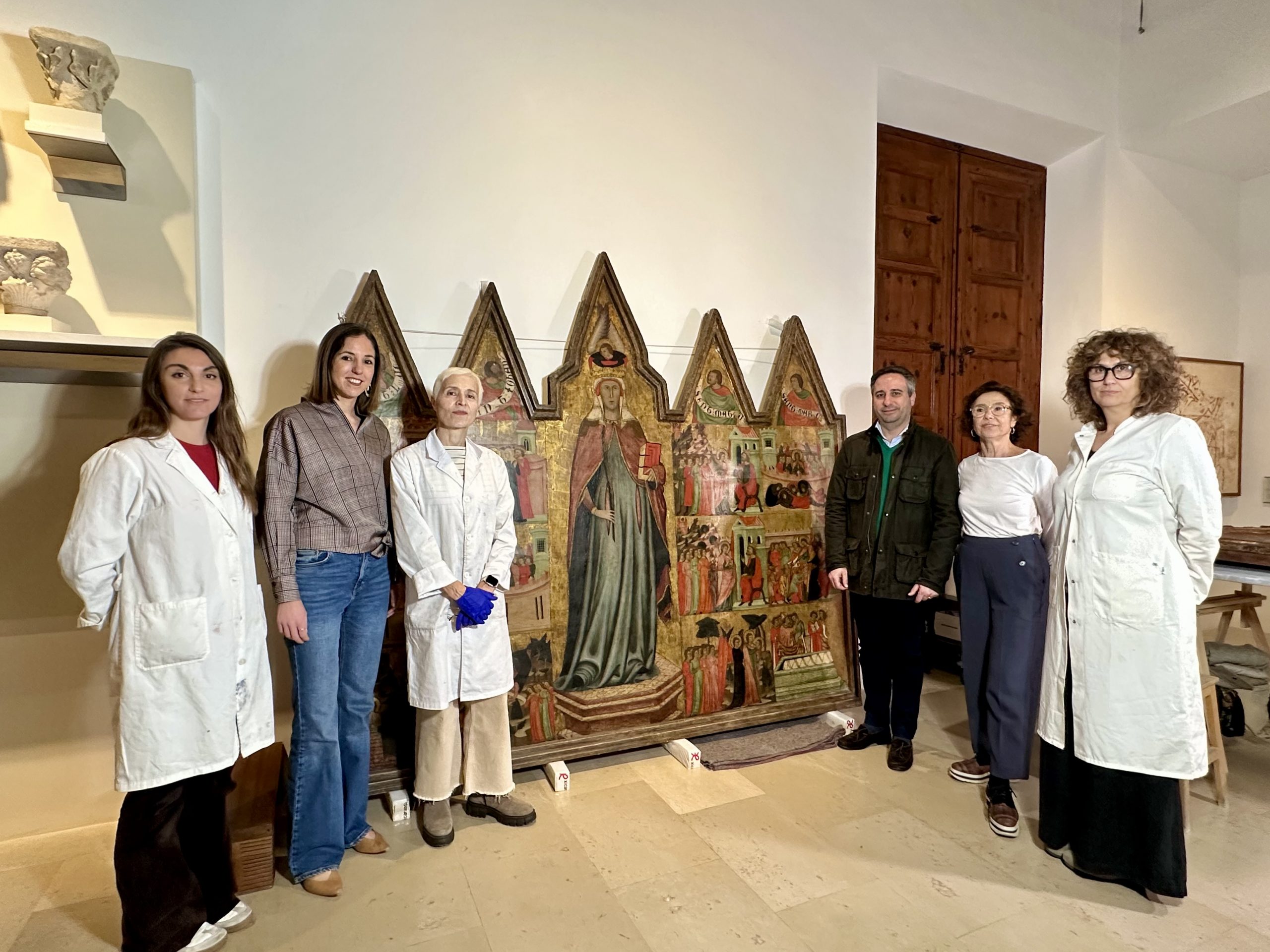 El patrimoni medieval mallorquí es prepara per viatjar al Prado amb una restauració oberta al públic