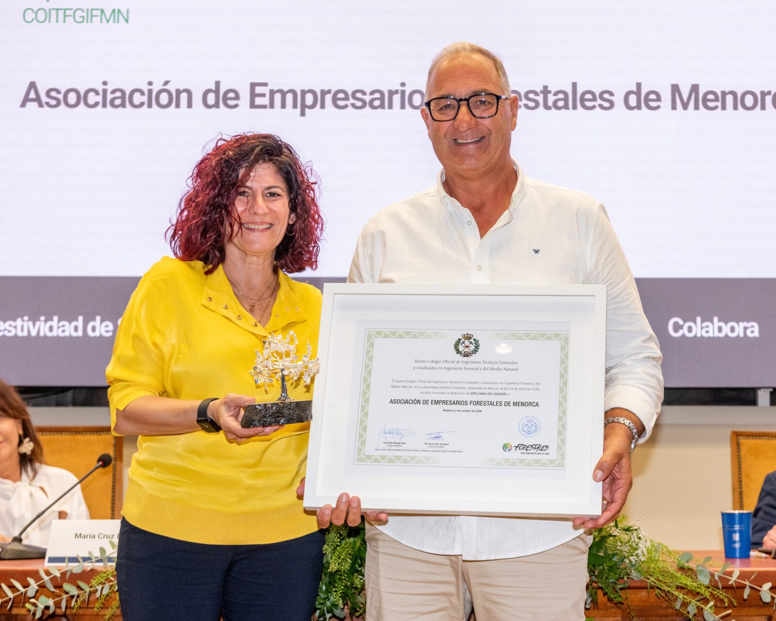 Els Empresaris Forestals de Menorca i dos carboners, premiats a Madrid